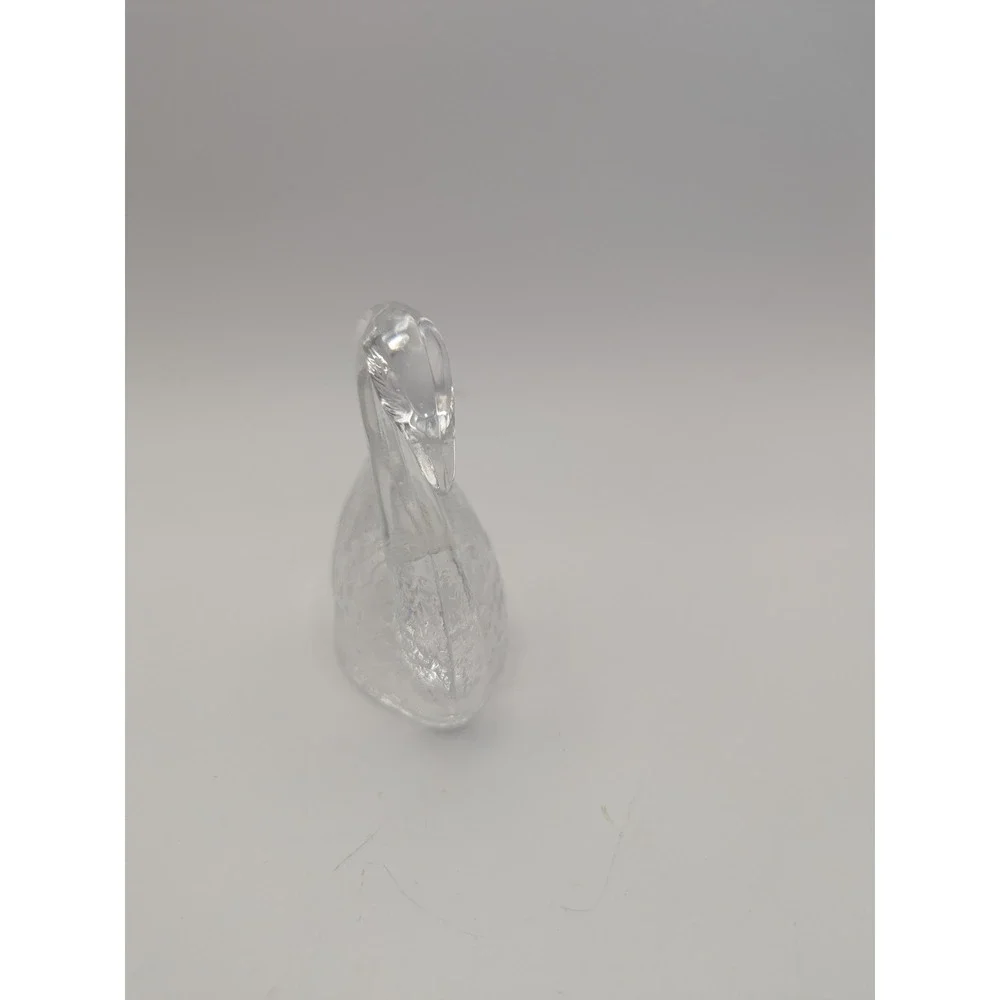 Clear Glass Swan Figurine Trinket Dish‎ Lid ONLY 3.5